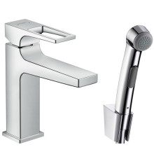 Смеситель для раковины hansgrohe Metropol 177 мм с гигиеническим душем 74522000