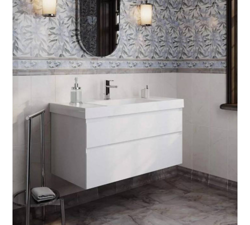 Раковина подвесная Kerama Marazzi Cubo 101х48.5 см белый глянцевый CU.wb.100