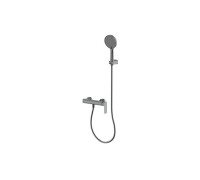 Смеситель для душа с душевым набором Aquanet Monza серый матовый AQM6313GM