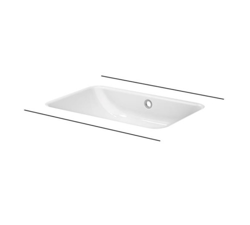 Раковина встраиваемая снизу Bette One 58.7х40.8х13 см без отверстия A136-000