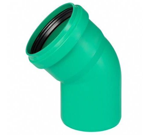 Отвод канализационный Ostendorf KG2000 KG2000B 45° 110 мм RAL 6017 771320