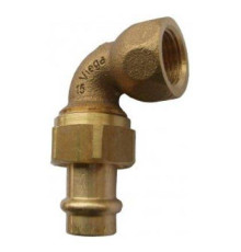 Угольник переходной Viega Sanpress 90° 35х1 1/4 пресс-В разъёмное соединение бронза 132729