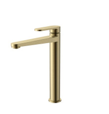Смеситель для раковины Aquanet Novara высокий золото шлифованное AQM6914BG