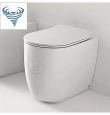 Унитаз безободковый пристенный Kerasan Nolita 55х35 см Tornado с креплениями WB5N белый глянцевый 531901