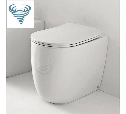 Унитаз безободковый пристенный Kerasan Nolita 55х35 см Tornado с креплениями WB5N белый глянцевый 531901