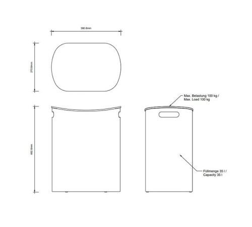 Корзина для белья Decor Walther All in напольная белый матовый 0615250