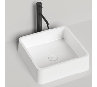 Раковина накладная Salini Gloria 41.5х41.5х12.5 см S-Stone белая матовая 1102202M