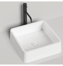 Раковина накладная Salini Gloria 41.5х41.5х12.5 см S-Stone белая матовая 1102202M