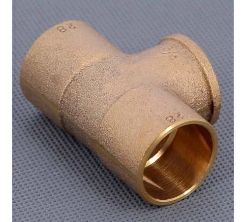 Тройник бронзовый под пайку Viega 28х3/4 ВР 112035