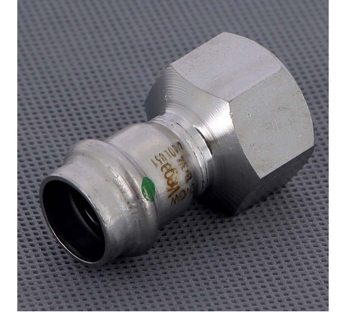 Муфта переходная пресс-В Viega Sanpress Inox нержавеющая сталь 18x3/4 436605