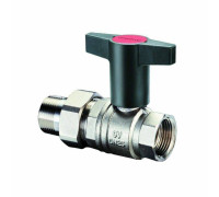 Кран шаровой Oventrop Optibal DN 32 1 1/4 НВ PN 16 удлиненная ручка с ниппелем и накидной гайкой 1075710