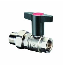 Кран шаровой Oventrop Optibal DN 32 1 1/4 НВ PN 16 удлиненная ручка с ниппелем и накидной гайкой 1075710