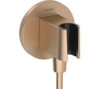 Шланговое подсоединение с держателем для душа hansgrohe FixFit Porter S шлифованная бронза 26888140