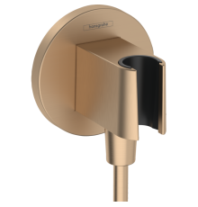 Шланговое подсоединение с держателем для душа hansgrohe FixFit Porter S шлифованная бронза 26888140