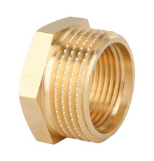 Футорка резьбовая латунная Gappo 1x1/2 НР/ВР G1219