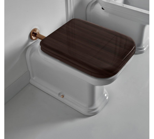 Унитаз напольный пристенный Kerasan Waldorf Prolungato 65х37 см белый 411601