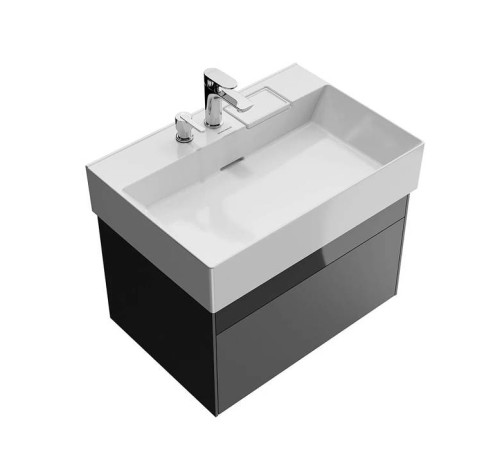 Тумба подвесная Kerama Marazzi Logica 67x46x40.3 см 2 ящика стальной серый LOG.70.2\ST