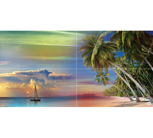 Панно Ceramica Classic Tropical Night P4D290 из 4-х элементов 80х40 см