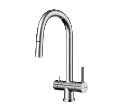 Смеситель для кухни Omoikiri Akita-S-BN с выдвижным изливом и подключением фильтра нержавеющая сталь 4994302