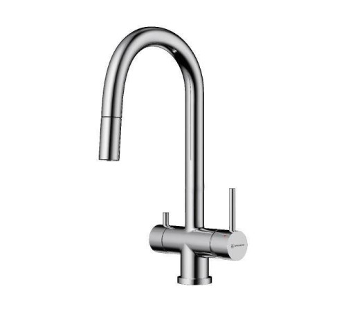 Смеситель для кухни Omoikiri Akita-S-C с выдвижным изливом и подключением фильтра хром 4994330