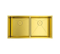 Кухонная мойка Omoikiri Taki 86-2-U/IF Side-LG 86.5x44 см светлое золото 4993792