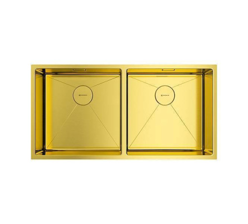 Кухонная мойка Omoikiri Taki 86-2-U/IF Side-LG 86.5x44 см светлое золото 4993792