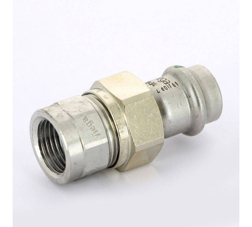 Муфта разъемная Viega Sanpress Inox 18х1/2 пресс-В с плоским уплотнением 437473