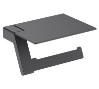 Держатель туалетной бумаги с полкой Timo Selene черный 14043/03