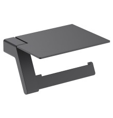 Держатель туалетной бумаги с полкой Timo Selene черный 14043/03