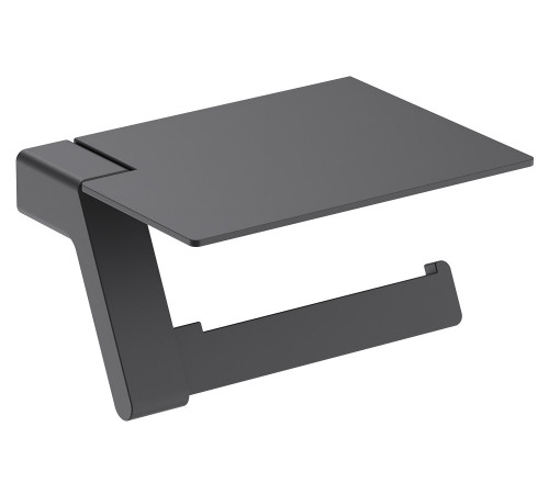 Держатель туалетной бумаги с полкой Timo Selene черный 14043/03