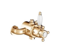 Термостатический смеситель Gattoni Termostatici золото TSRE940D0.I