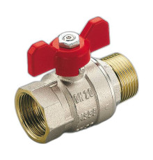 Кран шаровой Tiemme Scirocco Н/В 1/2 ручка-бабочка 2310003