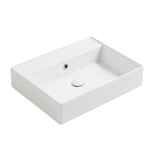 Раковина подвесная Simas Agile 61х46 см без отверстий с переливом белая AG61 bi