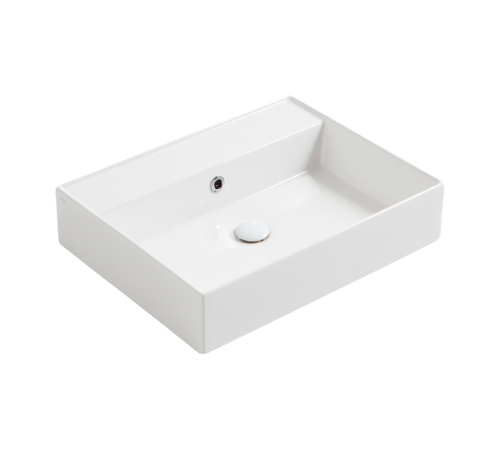 Раковина подвесная Simas Agile 61х46 см без отверстий с переливом белая AG61 bi