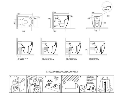 Унитаз напольный приставной Kerasan Flo 55 см безободковый универсальный выпуск 311901