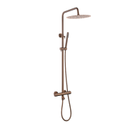 Душевая стойка Boheme Uno с термостатом и верхним душем Brushed Bronze 468-T-BRB