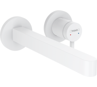Смеситель для раковины Hansgrohe Finoris настенный на 2 отверстия излив 225 мм внешняя часть белый матовый 76050700