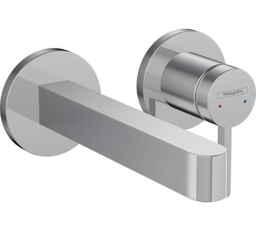 Смеситель для раковины Hansgrohe Finoris настенный на 2 отверстия излив 165 мм внешняя часть хром 76051000