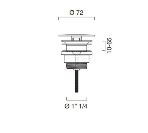Слив для раковины Catalano плоский без перелива 9050510061
