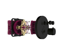 Термостат встраиваемый AQUAMERIT на 2 потребителя черный матовый AQM8802MB