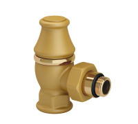 Клапан запорный угловой SR Rubinetterie Liberty 1/2 x 3/4 золото 0323-2000V00R RAL 1036