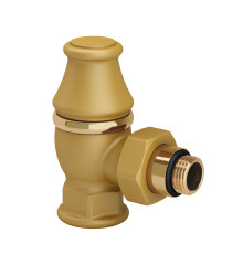 Клапан запорный угловой SR Rubinetterie Liberty 1/2 x 3/4 золото 0323-2000V00R RAL 1036