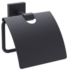 Держатель туалетной бумаги с крышкой Timo Selene черный 12042/03