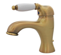 Смеситель для раковины Mazzari Desy со сливным гарнитуром бронза DSY00206