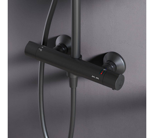 Душевая система AM.PM Like с термостатом черный матовый F0780422