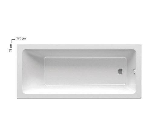 Ванна акриловая Ravak 10° Slim 170х75 см белая CA71300000