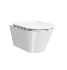 Унитаз подвесной Kerama Marazzi PLAZA Modern безободковый RIM UP+ белый глянцевый PLV.wc.02\WHT