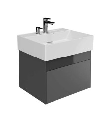 Тумба подвесная Kerama Marazzi Logica 56.4x46x40.3 см 2 ящика стальной серый LOG.60.2\ST