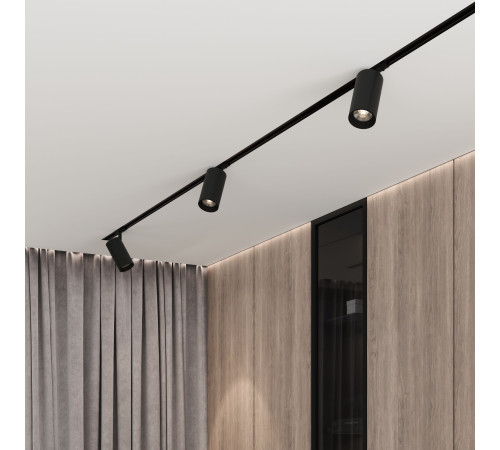 Basic System Comel Трековый поворотный светильник 18W 4200K черный однофазный 85211/01