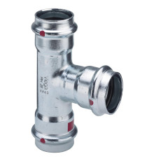 Тройник Viega Prestabo нелегированная сталь 22x15x15 мм 642617